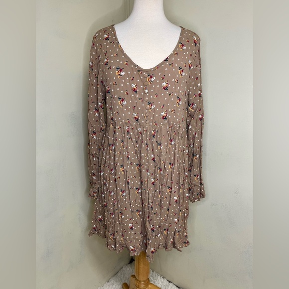 Vintage 90s Floral Dress Medium - Picture 1 of 13
